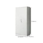 Ivory Trendy Alloy Supplies Cabinet with Locker, Adjustable Shelving, Locking Door, and 1-Wide Compartments