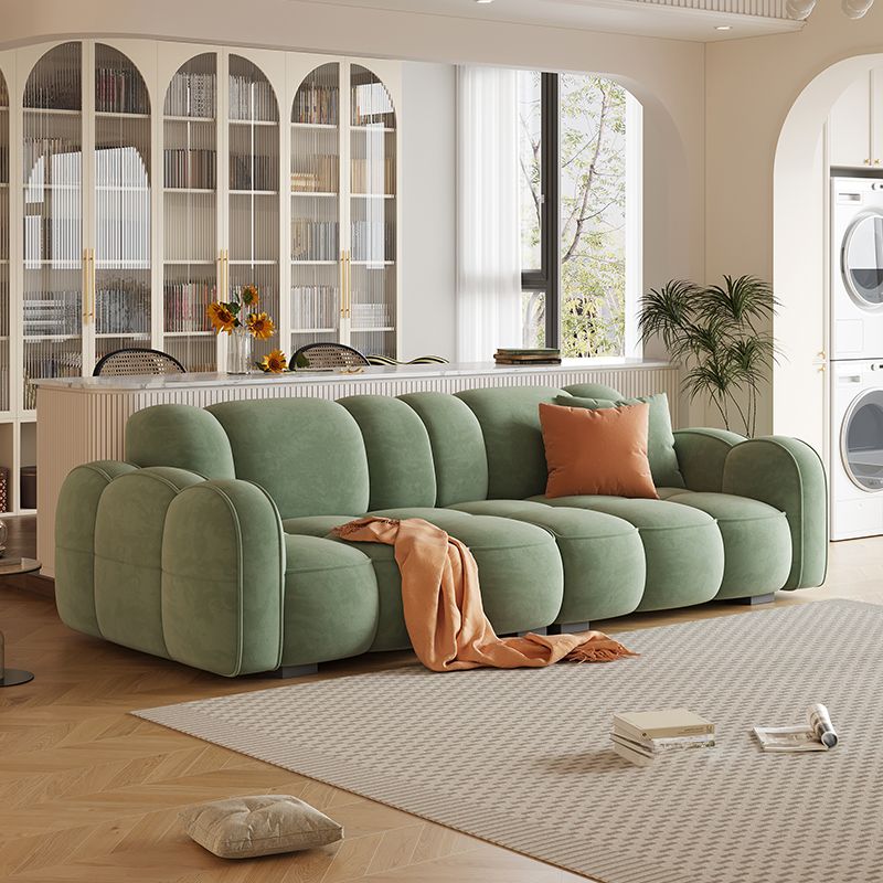 Standard Sofa in Rose/Off-White/Amber Color Flannel with Armrest