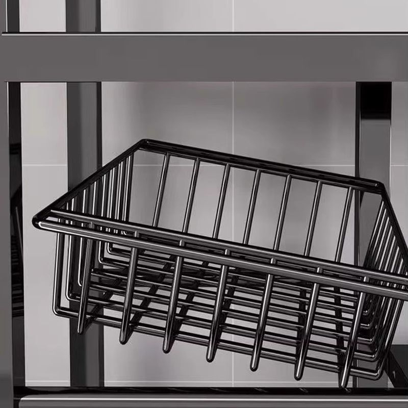Minimalist Steel Warehouse Storage Rack with Caster Wheels and Shelves, Detached Installation