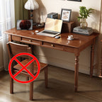 Chalk/Dove Grey/Ink Rectangular Lumber Office Desk with Compartment in a Classic Style