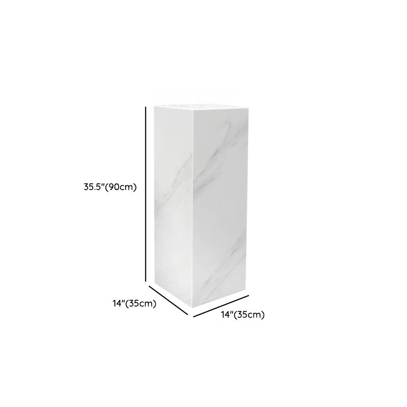 Square Marble Pattern Stone Display Table with Unfinished Finish, 30 to 39 in/20 to 29 in/40 in & above Height, Up to 19 in Size
