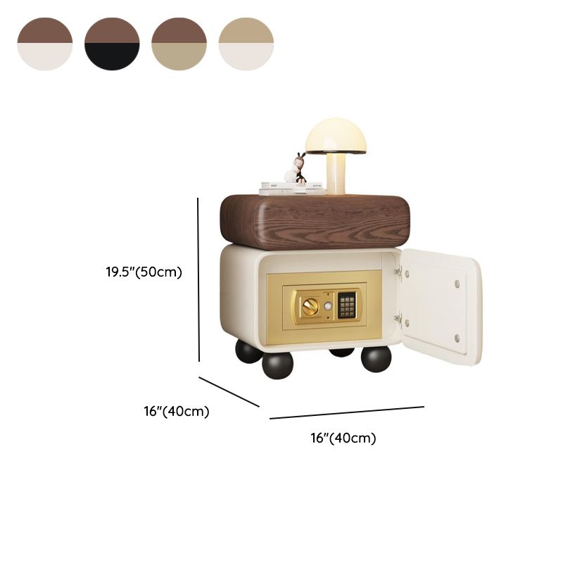 Modish Nightstand With Drawer Organization featuring 1 Cabinet, Right Orientation, and Natural Wood Countertop