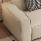 Drawing Room Standard Sofa in Dark Gray/Coffee/Off-White with Armrest and 4 Pillows