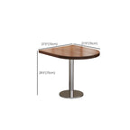 Caramel Simplistic No Seating Eased Edge Assembly Required Solid Wood