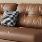 Light Brown Tufted Back Futon Day Bed with Receptacle Storage