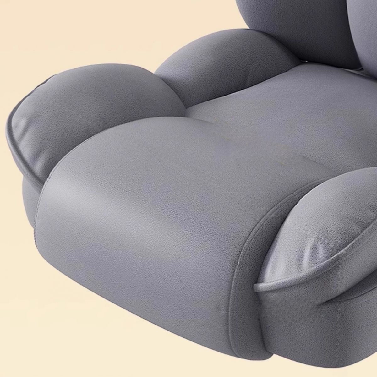 Modern Simple Style Wingbacked Chair with Flexible Height, Solid Color, Aluminum Frame in Silver, and Adjustable Backrest with Glide Movement