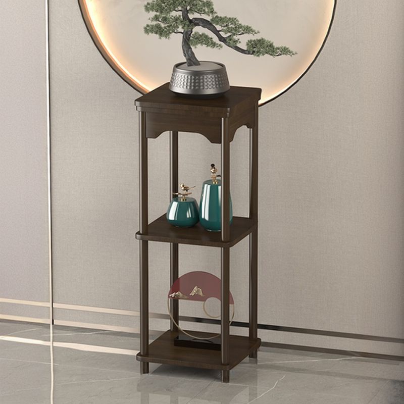 1 Piece Set 2 Tiers/3 Tiers Wooden Square Plant Stand Side Table with 2 Shelves/3 Shelves and Legs
