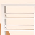 Chalk Organizer Shelf with 7 Shelves/6-Shelf/5 Shelves in Steel, Vertical, Open Back