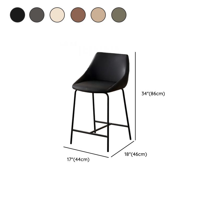 Casual Rawhide Bar Stools in Dark Gray/Jade Green/Cream with Back and Pail Seat, Featuring Leg Rest