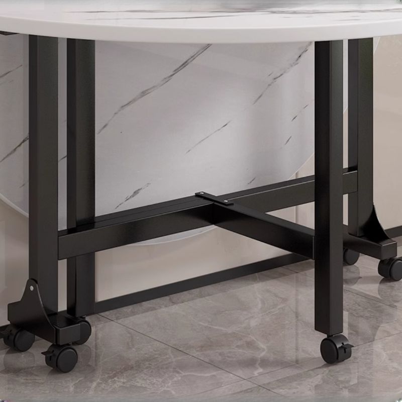 Heat Resistant Foldable Laminate Dining Table for 8/4-seater/Seats 10, Leaf Included