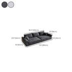 Modern Flared Arm Sofa with Water Resistant and Bolster Pillows