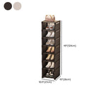 Art Deco Polymerized Material Rectangle Shoe Rack with 8/7/6 Shelves for 1-20 Pairs in Drawing Room