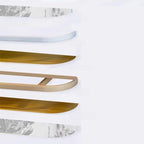 Minimalist Opaque Fold-up Screen Divider with Natural Wood Frame and 3 Panels, Double Sided Print, Independent