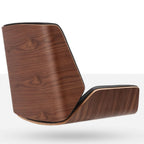 Art Deco Tanned Hide Studio Chairs in Ink/Lemon Color/Amber Color with Swivel Wheels, Fixed Arms, and Ergonomic Design