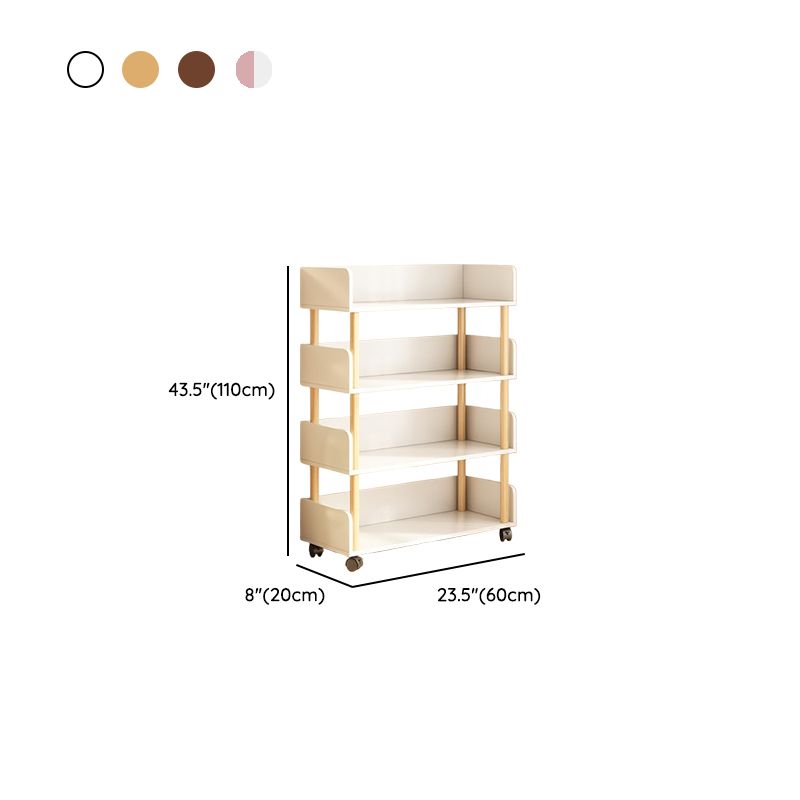 Composite Wood Vertical Organizer Shelf with 4/5/3 Shelves and Open Back