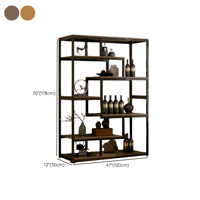 Ground Curio Cabinet with 7/8 Shelves and Accessible Storage