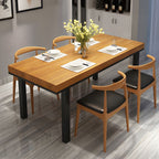 Industrial Style Solid Wood Dining?Room?Set with Rectangle Shape Dining Table Furniture
