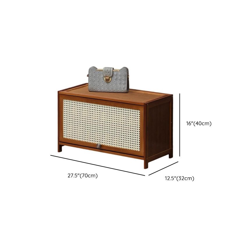Tan Bamboo 9 Tiers/7 Tiers/5 Tiers Storage for Shoes with Dustproof Cover
