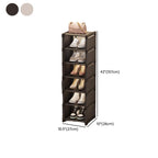 Art Deco Polymerized Material Rectangle Shoe Rack with 8/7/6 Shelves for 1-20 Pairs in Drawing Room