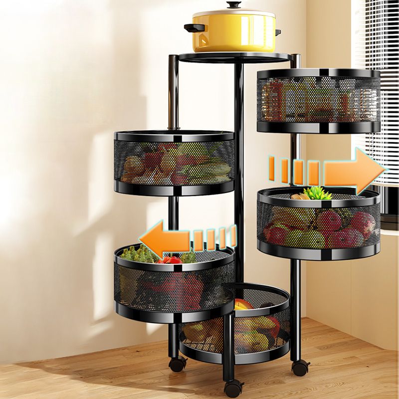 Square/Round Portable Center with Alloy Countertop and Basket, Available in 4/3 Baskets