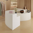 50 in & above L x 20 to 29 in/Up to 19 in W x 30 to 39 in/40 in & above/20 to 29 in H White Rectangular Unfinished Folding Display Table in Paper