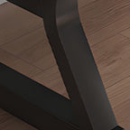 Metal Sledging Base Warp Resistant Auburn Rectangle Office Computer Desk, Shelves Included & Rounded Corners & Cable Management Included