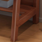 Cerulean/Peony/Cocoa Office Set Desk with Hutch, Filing Drawers, Cushion Chair(s) and Writing Desk, Desk with Exterior Shelving