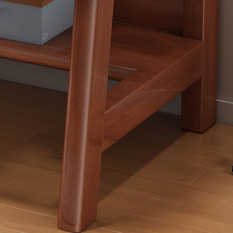 Cerulean/Peony/Cocoa Office Set Desk with Hutch, Filing Drawers, Cushion Chair(s) and Writing Desk, Desk with Exterior Shelving