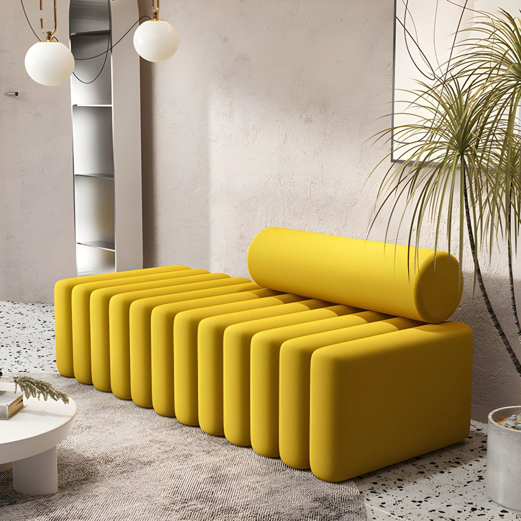 Velvet Contemporary Standard Sofa Armless Sofa for Living Room, Apartment