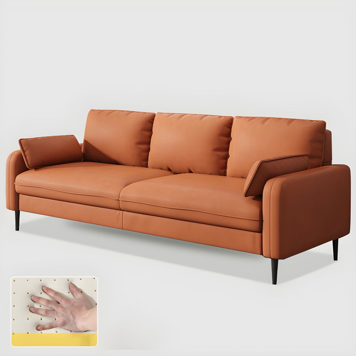 Modern Pillow Back Sofa with Storage Not Included for 35-40 Women