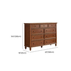 Cocoa Trendy Ash Wood Console Dresser/Semainier with 9/7/6 Drawers, Integrated Cable Management, Horizontal/Vertical