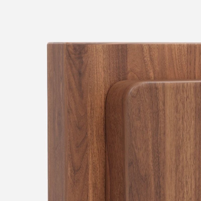 Brown/Black Rectangle Warp-proof Natural Wood Gamer Desk with Headphone Holder in a Modern Simple Style, Power Socket Included