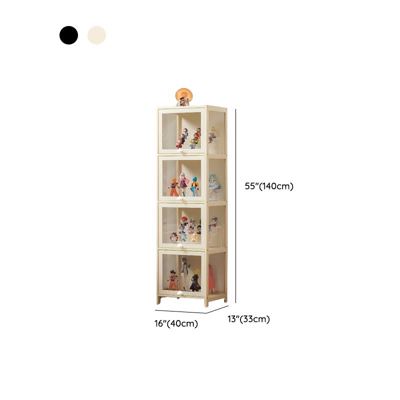 Bambusa Flooring Curio Cabinet with Stockroom, 4 Cabinets/3 Cabinets/2 Cabinets, 4 Shelves/3 Shelves/2 Shelves, 4 Doors/3 Doors/2 Doors