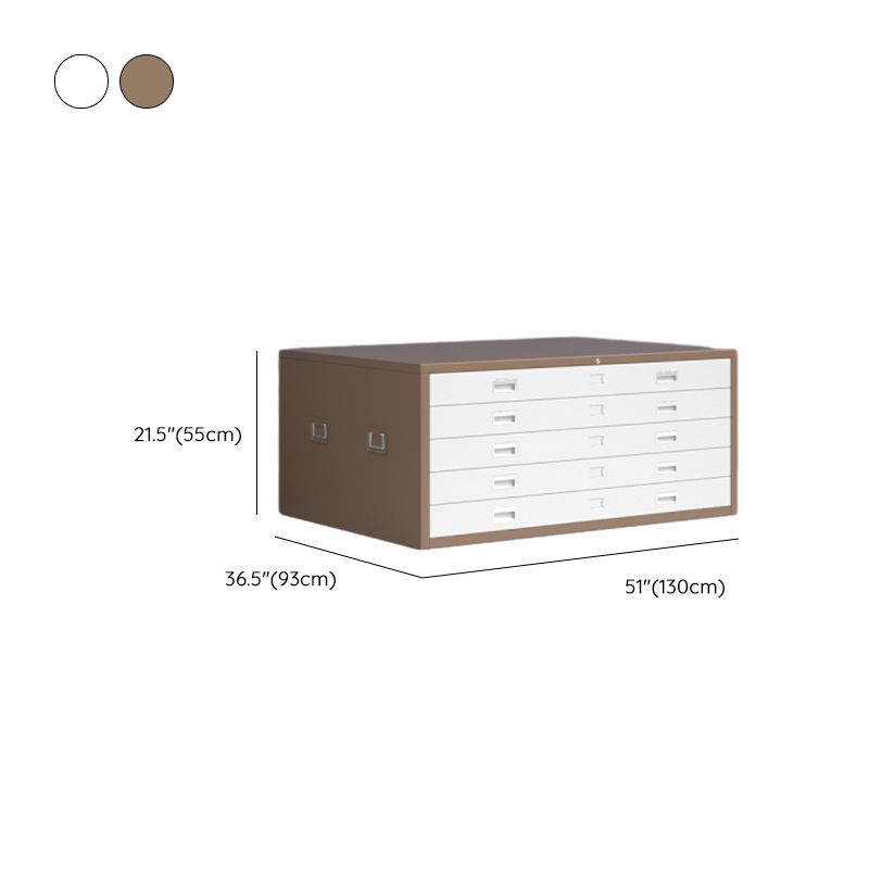Art Deco Steel Non-flammable Horizontal Filing Cabinet/Vertical Filing Cabinet with Soft Close and Key Lock