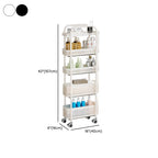 Portable Center with Wheels, Drawer, 4/3/2 Drawers, Exterior Shelving, Metal Countertop, Open Storage, Black/White Top