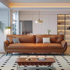 Drawing Room Tear Resistant Standard/Single Sofa in Amber Color with Armrest and 3 Pillows