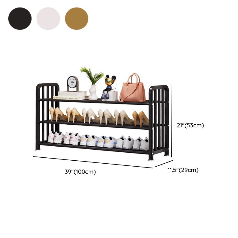 Art Deco/Glam Alloy Rectangle Shoe Rack with 6/5/4 Shelves for 1-30 Pairs in Drawing Room
