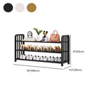 Art Deco/Glam Alloy Rectangle Shoe Rack with 6/5/4 Shelves for 1-30 Pairs in Drawing Room