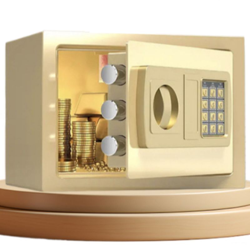 Steel Security Safe with Battery, Pry Resistant Lockable Keys, and Interior Lining
