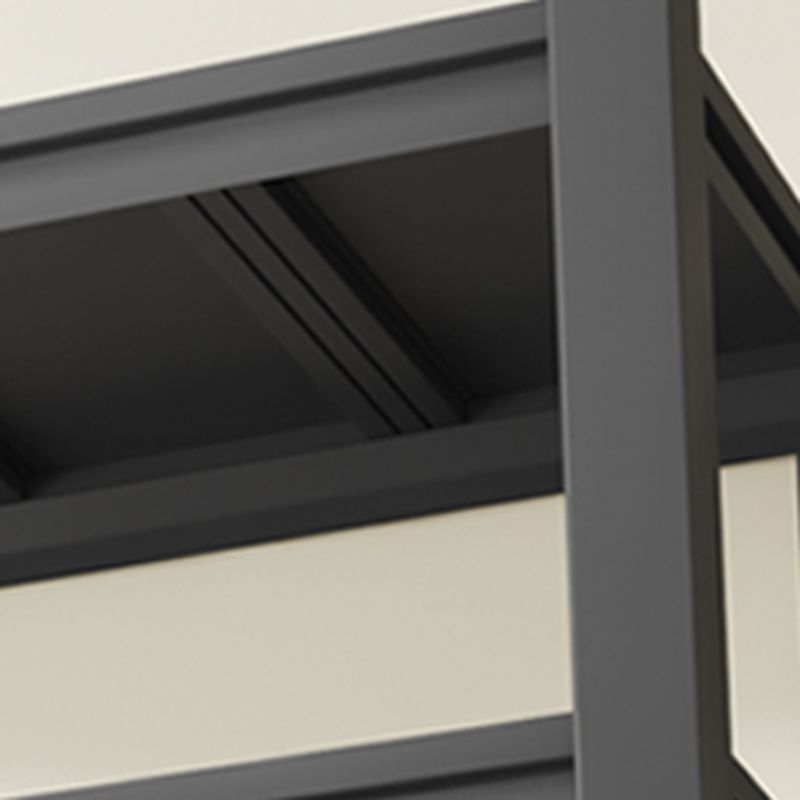 Ink Steampunk Warehouse Storage Rack with 4 Floating Shelves, Alloy Frame, and Standing Installation