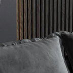 Modern Flared Arm Sofa with Water Resistant and Bolster Pillows