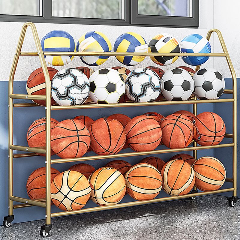 Modern Lavish Tower Shelf with Caster Wheels, Steel Frame, and Unfixed Installation