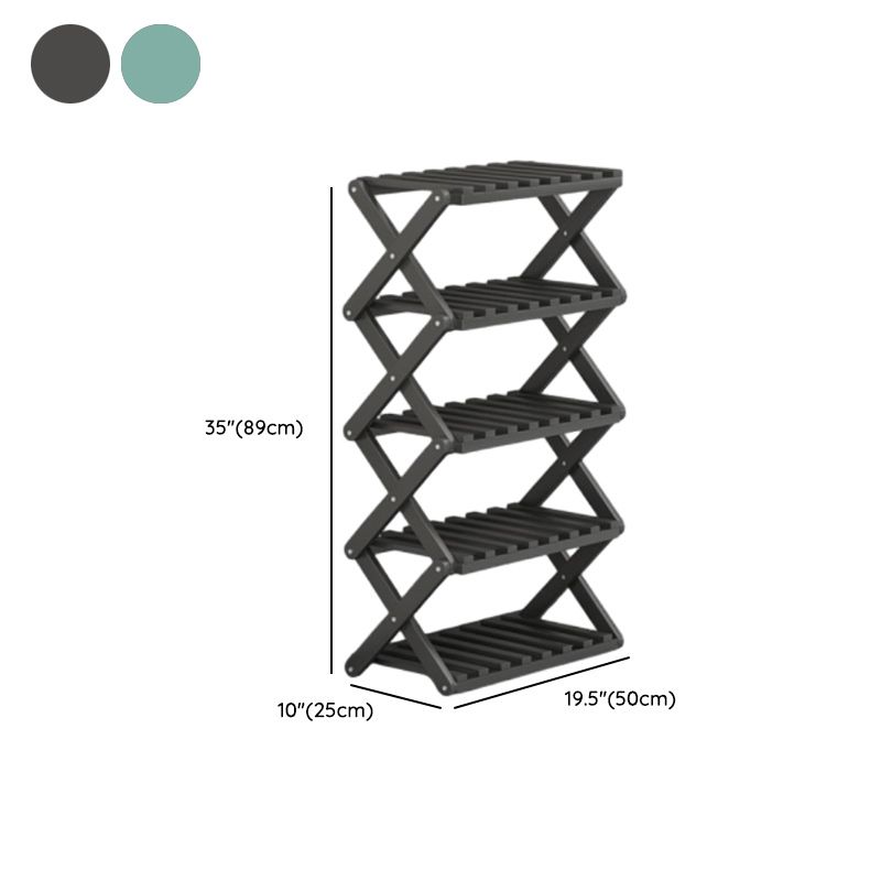 Art Deco Bambusa Rectangle Shoe Rack with 6/4/5 Shelves, Capacity for 1-30 Pairs, Drawing Room