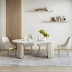 Modern Style Sintered Stone Dining Set Oval 1/2/5/6/7 Pieces Dining Set for Dining Areas
