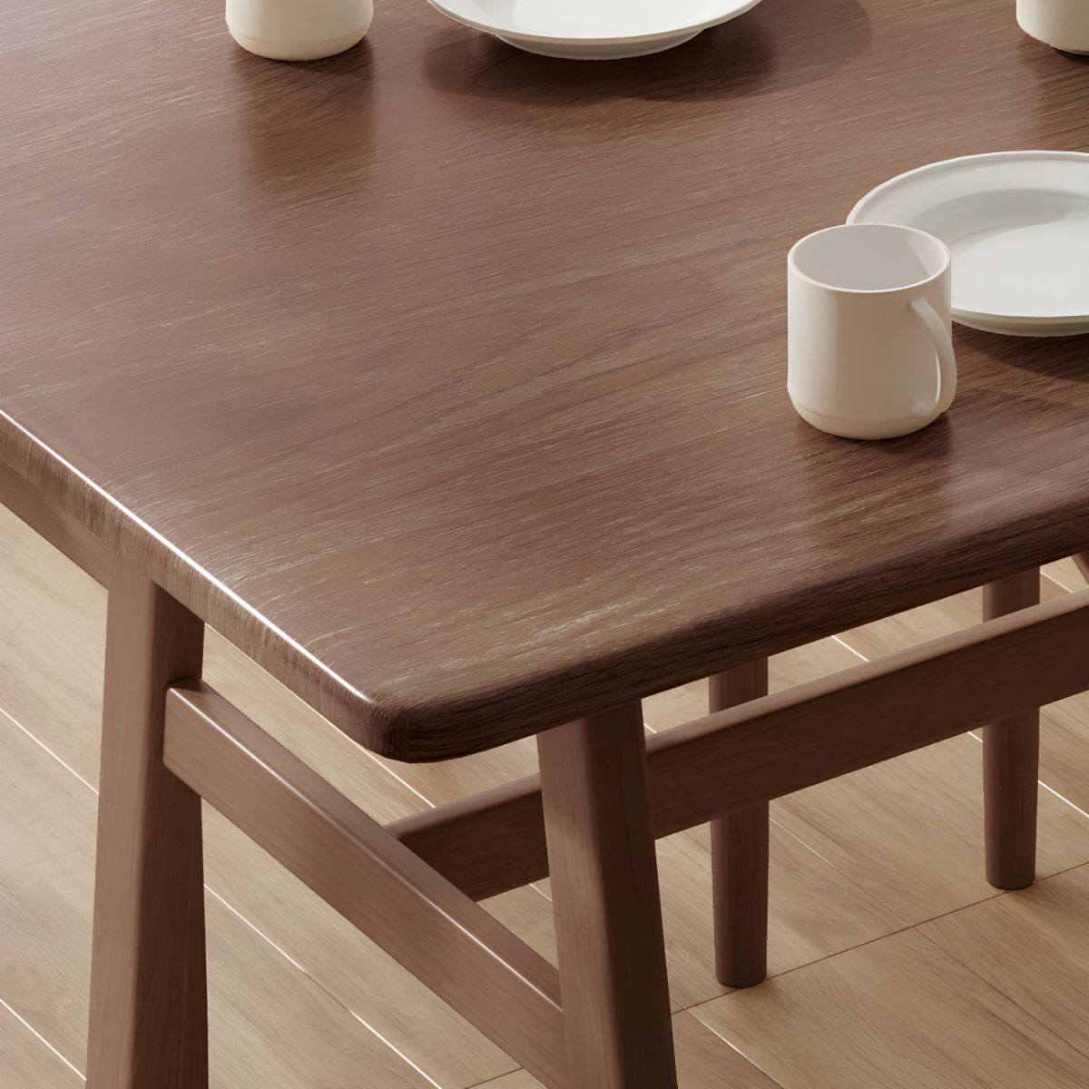 Modern Simple Household Standard Tableware Rectangular Kitchen Tableware 4 Legs Table