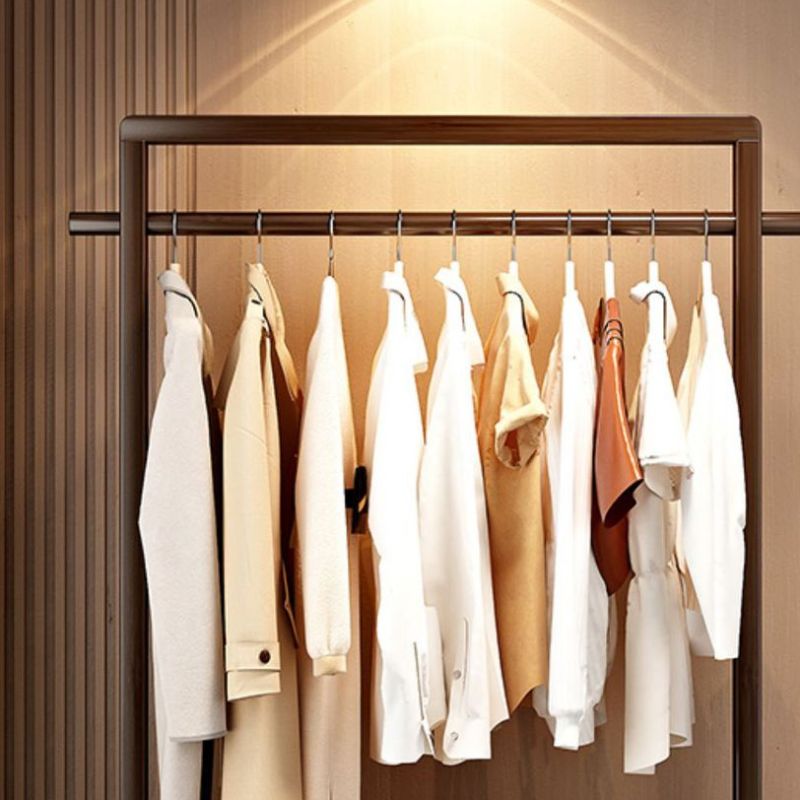 Black/White/Natural Hall Rack with Receptacle, 2 Shelves and 2 Hooks/5 Hooks in a Modern Simple Style