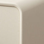 Modish Nightstand With Drawer Organization, 2 Drawers, Pleather Countertop, and Leg