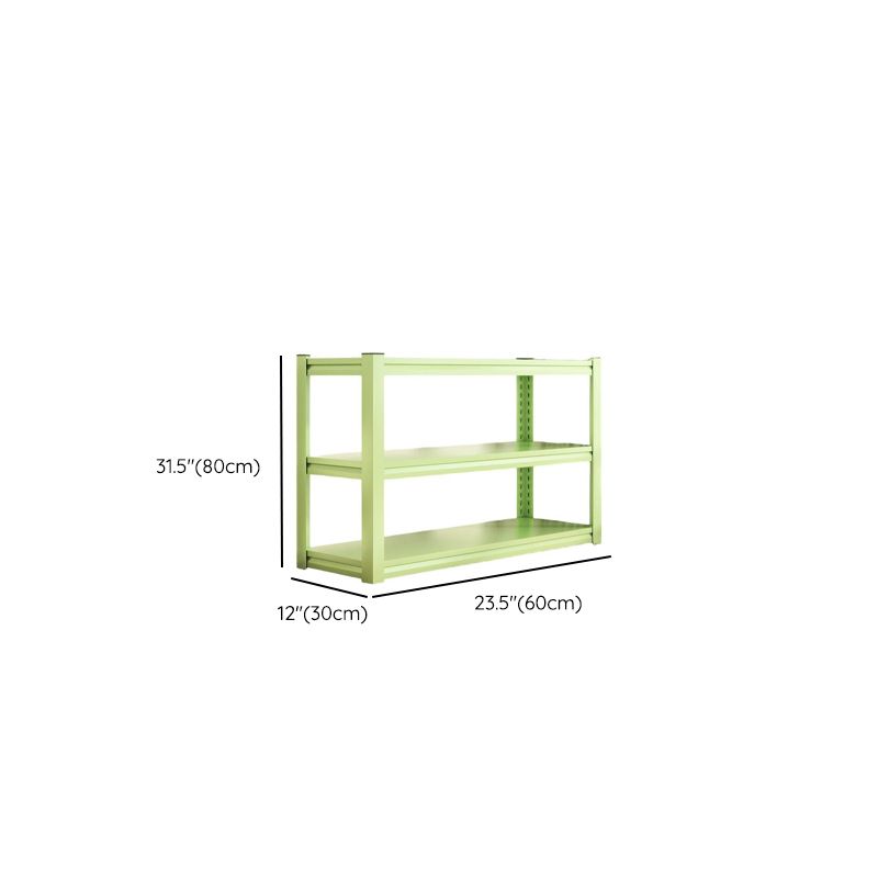 Light Green Casual Cabinet Shelf with 4/5/6 Tiers in Rectangle Shape