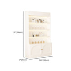 Fitted Detached Ground Display Stand in Wood with 5 Shelves, Locker and Open-air Storage in a Trendy Style