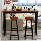 Modern Home Bar Set with No-Distressing and Non-Swivel Design
